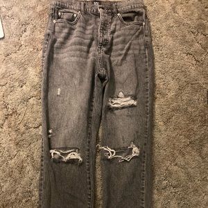 Black ripped BDG slim straight jeans size 28